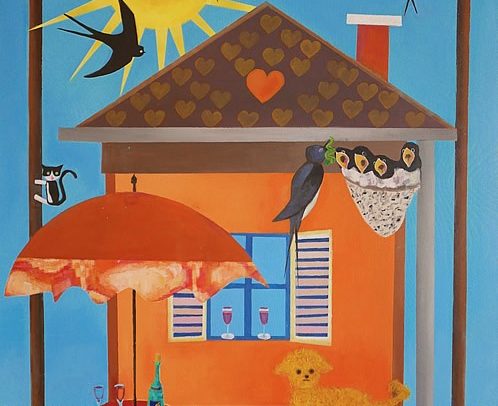 Frühe Schwalben | 140x100cm | Acryl auf Leinwand | 2015