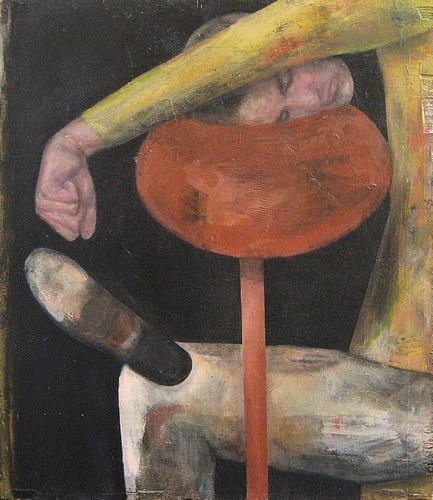 Broken man | Öl und Acryl auf Holz | 60x52,5cm | 2009