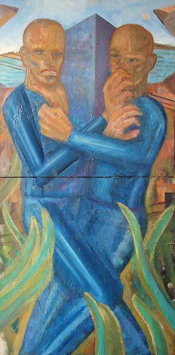 Brüder | Öl auf Leinwand | 100x50cm | 2011