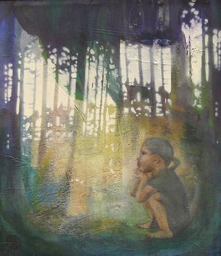 Dickicht | Öl, Lack auf Leinwand | 40x35cm | 2011