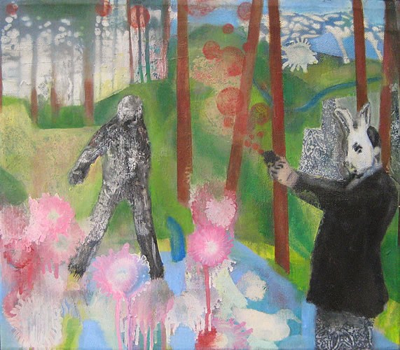 Keine Macht dem Bösen III | Öl und Lack auf Leinwand | 35x40cm | 2011