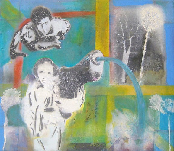 Keine Macht dem Bösen I | Öl und Lack auf Leinwand | 35x40cm | 2011