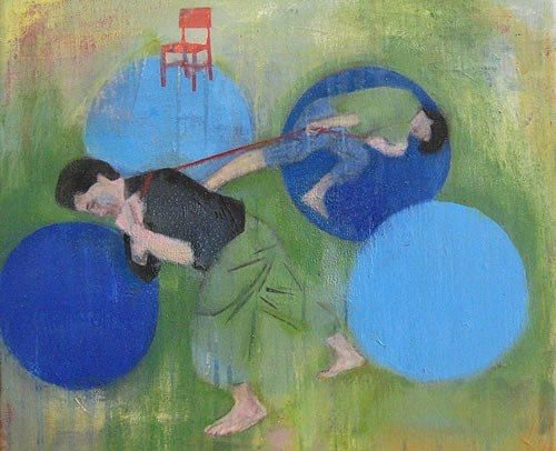 Kreidekreis | Öl und Lack auf Leinwand | 35x40cm | 2011