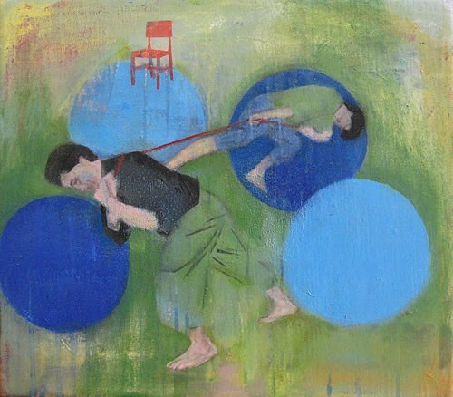 Kreidekreis | Öl und Lack auf Leinwand | 35x40cm | 2011