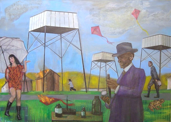 Regenmacher I | 100x140cm | Öl auf Leinwand | 2013