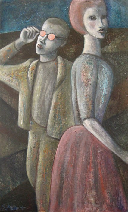 Die rosa Brille | Öl auf Leinwand | 130x80cm | 2004